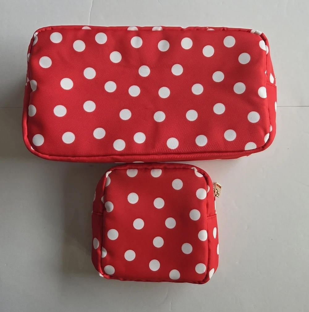 Red Polka Dot Cosmetic Bags